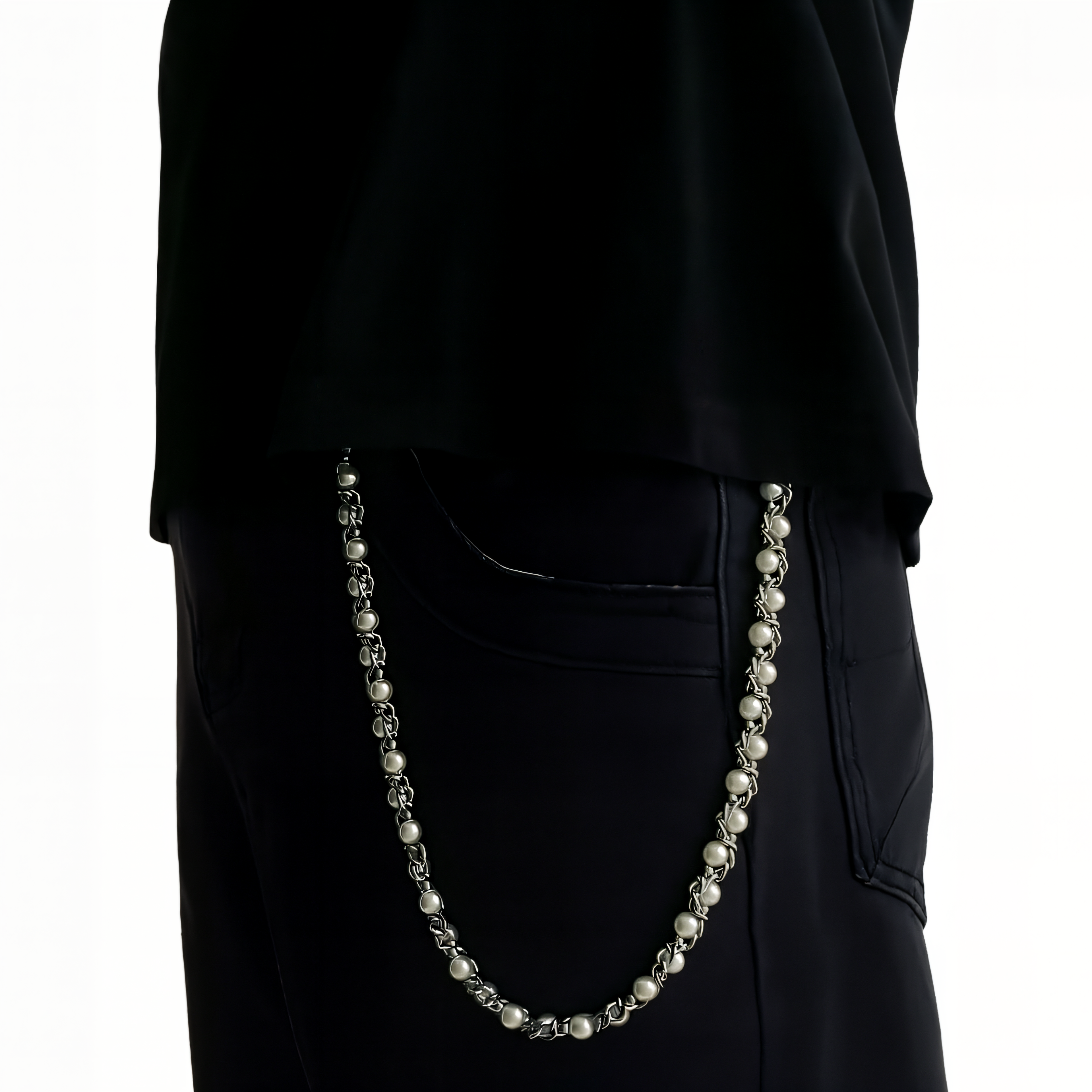 ZARILÉA TWISTED PEARL KEYCHAIN