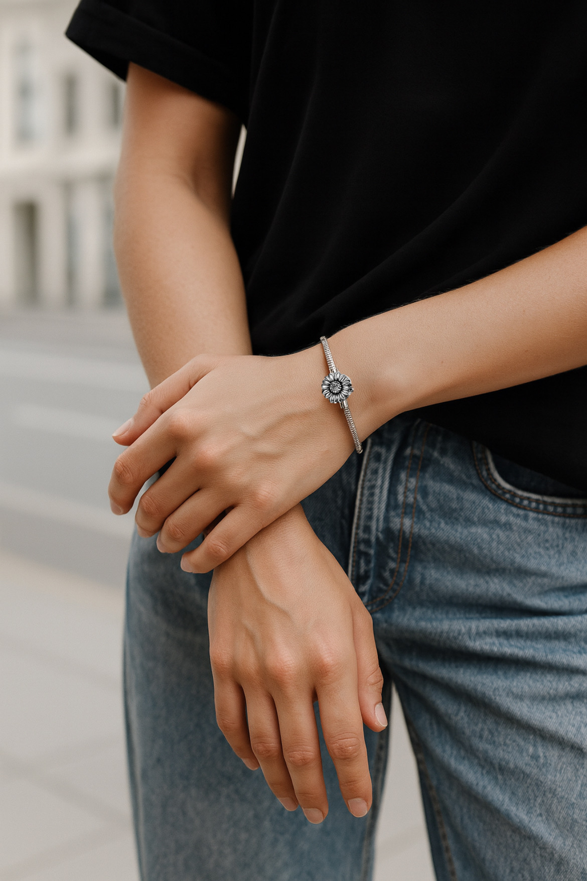 ZARILÉA VELOURA ANHÄNGER ARMBAND SUNFLOWER