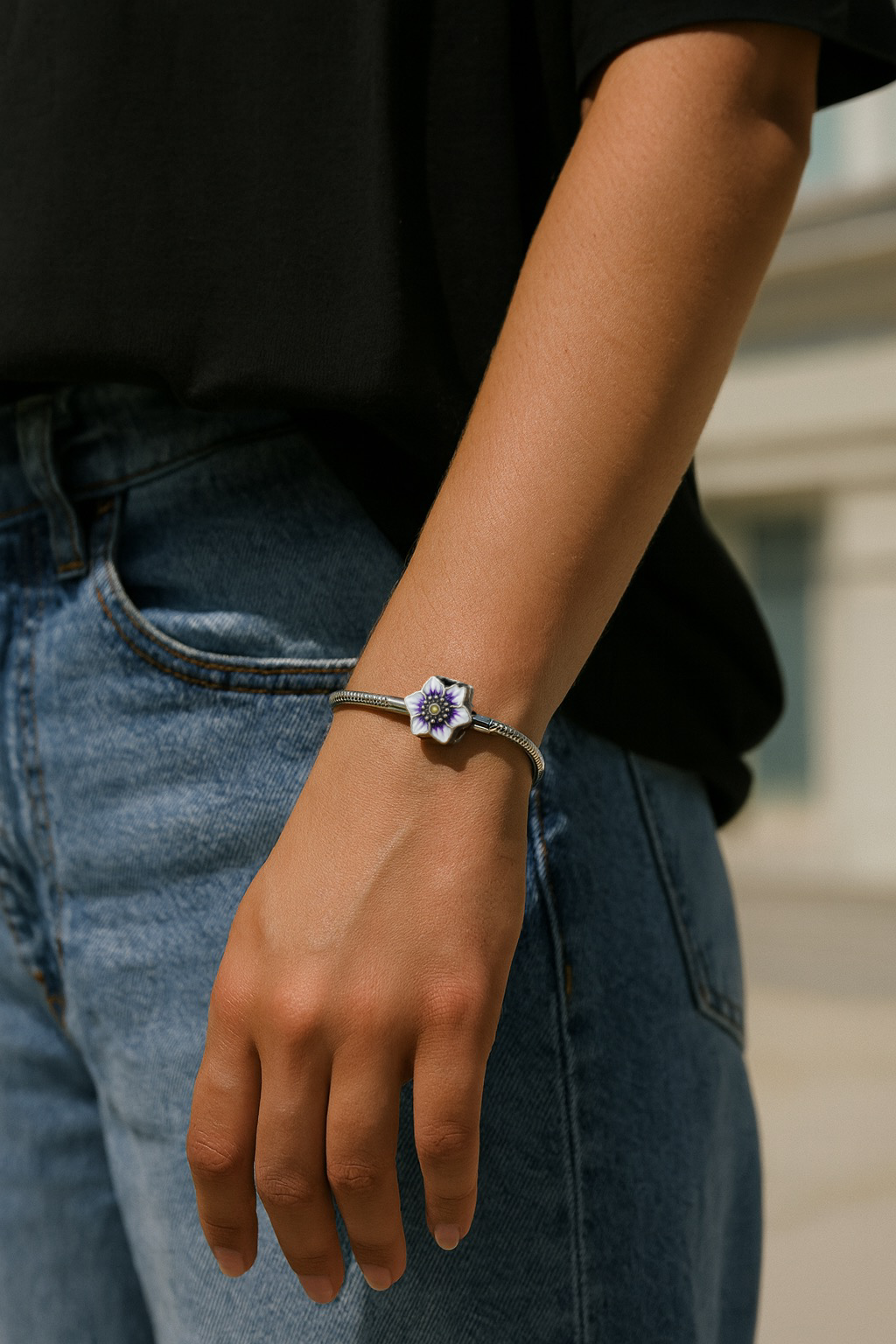 ZARILÉA VELOURA ANHÄNGER ARMBAND TULIP
