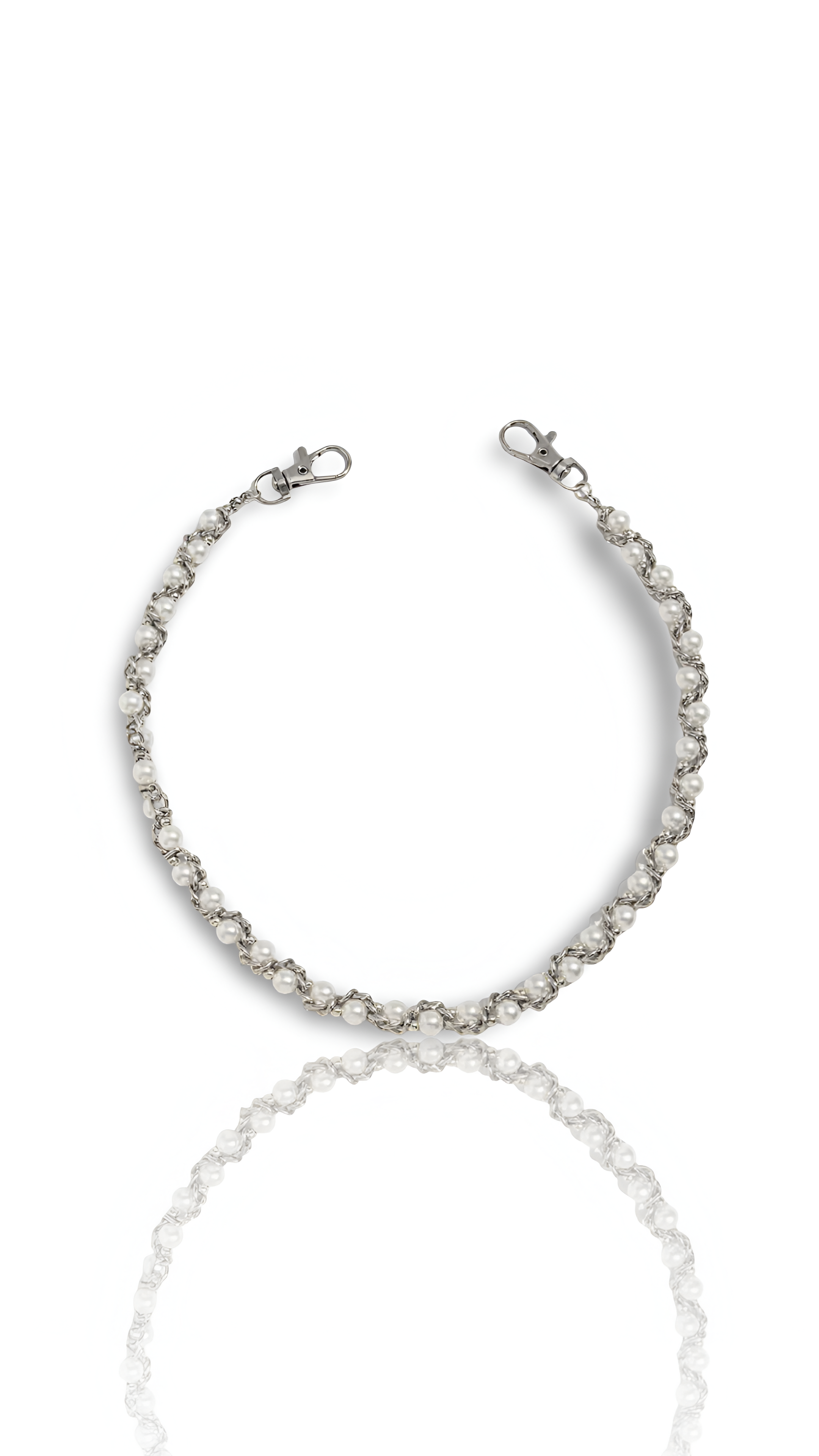 ZARILÉA TWISTED PEARL KEYCHAIN