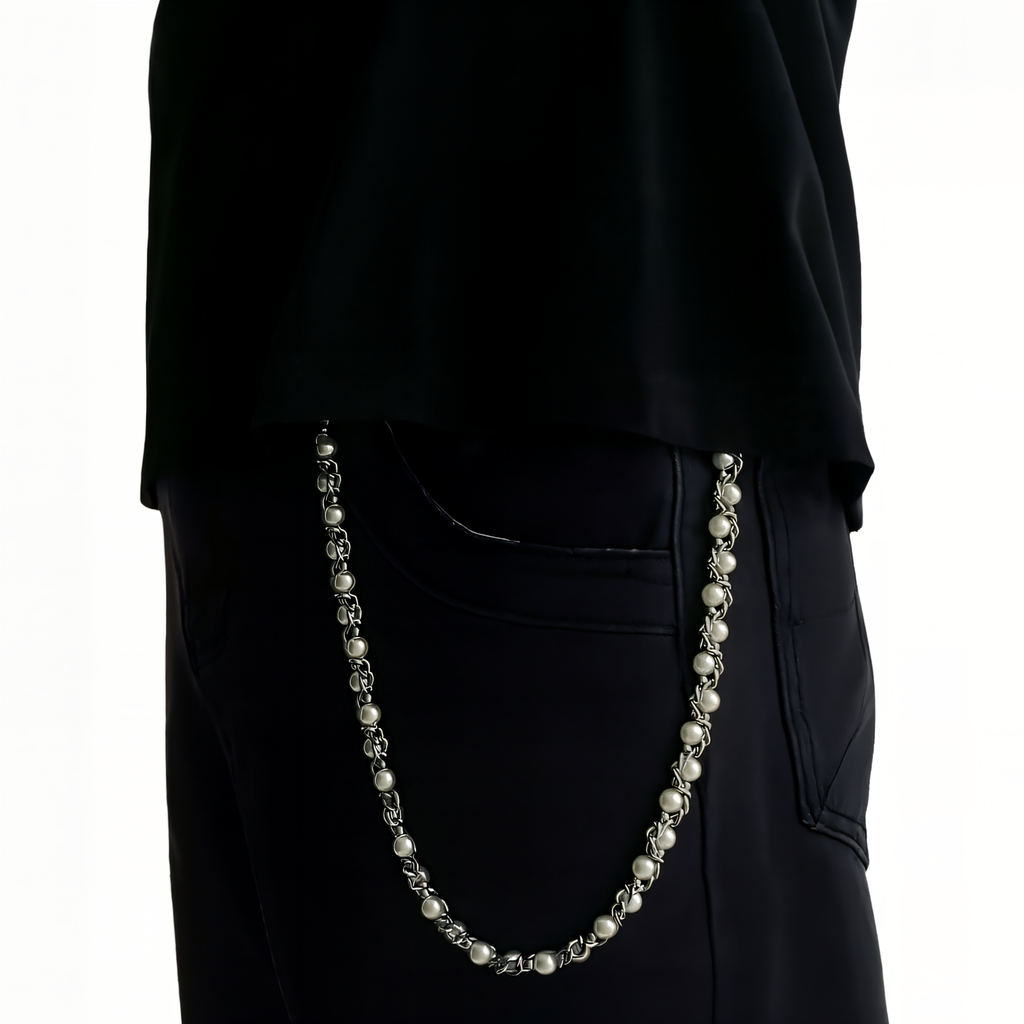 ZARILÉA TWISTED PEARL KEYCHAIN